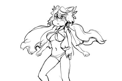 1girls animated animation anime bubbles byondrage fanart female loop original solo swimsuit underwater