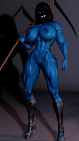 1girls 3d ass athletic athletic_female big_ass big_breasts blue-skinned_female blue_body blue_skin breasts bust busty chest curvaceous curvy curvy_figure death_(personification) female fit fit_female grim_reaper grimmy_(sevenarts) high_heels hips hourglass_figure huge_ass huge_breasts large_ass large_breasts legs light-skinned_female light_skin mature mature_female muscular muscular_female original original_character platform_heels round_breasts sevenarts slim_waist thesevenartsx thick thick_hips thick_legs thick_thighs thighs toned toned_female top_heavy voluptuous waist wide_hips