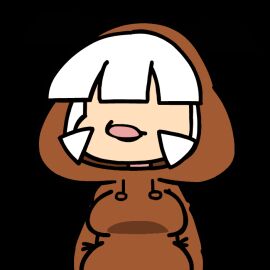 animated clothed female goomba goomba_girl licking mario_(series) minus8 solo transparent_background