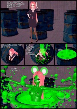 1girls 3d ass body_modification breasts comic corruption english_text female human_to_anthro koikatsu mental_transformation midriff mutation navel rat rat_ears rat_girl rat_tail rubberization skin_color_change species_transformation tagme text thick_thighs toxic_waste toxic_waste_barrel transformation transformation_sequence wfay42 wide_hips
