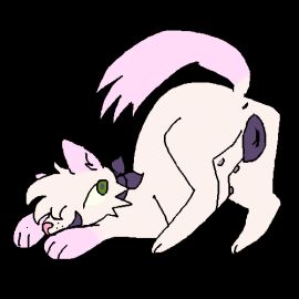 animal_genitalia animal_pussy animated ass bouncing_ass bouncing_butt canid canine canine_genitalia canine_pussy female feral fur genitals guncht low_res mammal pink_body pink_fur pussy solo transparent_background white_body white_fur