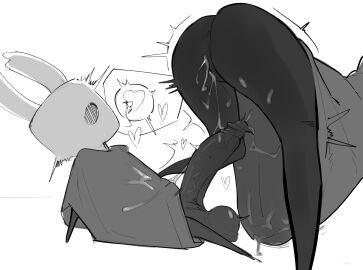 1girls 2_horns alternate_body_type alternate_breast_size arthropod artist_name big_ass big_breasts big_butt black_body black_skin breasts bubble_ass bubble_butt bug bug_girl female female_only hollow_knight hollow_knight:_silksong hornet_(hollow_knight) impregnation large_ass large_breasts large_butt null0patience silksong team_cherry