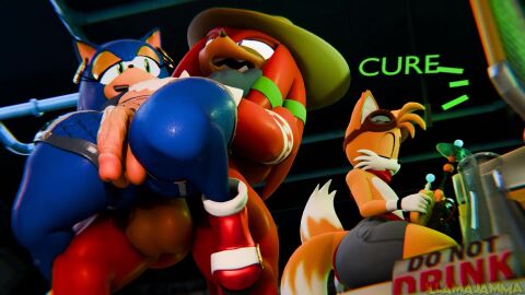 3boys 3d 3d_animation anal anal_sex animated ass balls big_ass big_balls big_penis carrying carrying_partner cum cumshot doggy_style dominant dominant_male ear_piercing earrings echidna ejaculating_cum ejaculation fat_ass femboy fishnet_bottomwear fishnets flexing flexing_bicep floppy_cock fox furry furry_only gay gay_domination gay_sex goggles goggles_on_head handjob hat huge_ass huge_cock illamajamma indoors jiggle jiggling_ass knuckles_the_echidna large_ass lipstick looking_pleasured machine makeup male male_only maledom muscular muscular_male nude nude_male penis penis_size_difference piercing shorts sonic_(series) sonic_the_hedgehog sonic_the_hedgehog_(series) sound stand_and_carry_position standing standing_sex submissive submissive_male tagme tail tails_the_fox thick_ass thick_thighs thunder_thighs video wide_hips yaoi