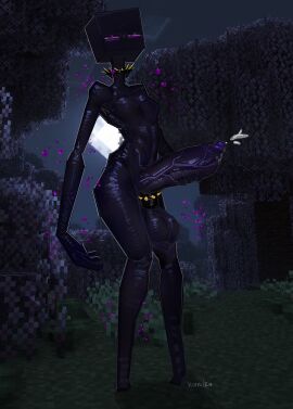 balls balls_cuff collar enderman hornilka male minecraft penis pitch-black_skin purple_eyes purple_skin purple_veins spiked_collar tagme tall taller_male thin thin_waist veiny_penis