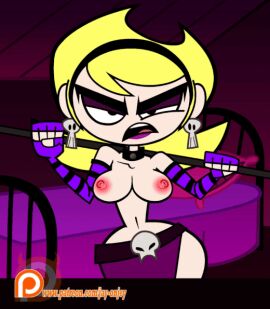 1girls 2018 animated armbands breasts cartoon_network casual clothing commission digital_media_(artwork) exposed_breasts female gif human j-madeye light-skinned_female light_skin lowres mandy_(billy_and_mandy) solo solo_female the_grim_adventures_of_billy_and_mandy topless weapon wide_hips