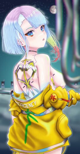 breasts breasts_out censored cyberpunk:_edgerunners female highres lucyna_kushinada nude_female