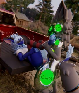 3d_(artwork) absurd_res anal anal_sex animal_genitalia animal_penis anthro anthro_on_anthro anthro_penetrated anthro_penetrating anthro_penetrating_anthro armor armored_vest armwear ass ball_tuft balls belt_vest biped black_hand black_hands blender_(artwork) blue_body blue_fur blue_hair body_hair breastplate c.a.m. camping canid canine canine_genitalia canine_penis canis chest_fur chest_hair chest_tuft chrome_body claws clothing cybernetic_arm cybernetic_hand cybernetic_limb cybernetics digital_media_(artwork) digitigrade dragon duo ear_piercing erection eyewear feet femboy femboy_penetrated fingers fishnet_armwear fishnet_clothing fluffy fluffy_ears fluffy_hair fluffy_neck_fur fluffy_tail forest forest_background from_front_position fur furred_dragon furred_scalie genitals glasses glistening glistening_body glowing glowing_body glowing_eyes green_body green_eyes grey_body grey_fur grey_hair hair hi_res hindpaw horn interspecies jackal jewelry knot knotted_penis leg_warmers legwear looking_at_another machine male male/male male_on_bottom male_on_top male_penetrated male_penetrating male_penetrating_anthro male_penetrating_male malikproto malikproto_(nardoragon) mammal metal metallic_body military multicolored_body multicolored_fur multicolored_hair mythological_creature mythological_scalie mythology nardoragon nature nature_background neck_tuft nude nude_anthro nude_male on_bottom on_top open_mouth outdoor_background outdoor_nudity outside outside_sex pawpads paws penetration penile penile_penetration penis penis_in_ass piercing plant prosthetic prosthetic_arm prosthetic_hand prosthetic_limb protogen protogen_armor protogen_face protogen_visor protogenized robotic robotic_arm robotic_hand robotic_limb scalie screen screen_face sex sex_on_car shirt smile soldier special_forces spread_legs spreading tail tail_tuft thigh_highs tongue tongue_out topwear tree truck tuft vehicle vrchat_model warrior wearing_glasses yuri_chacal