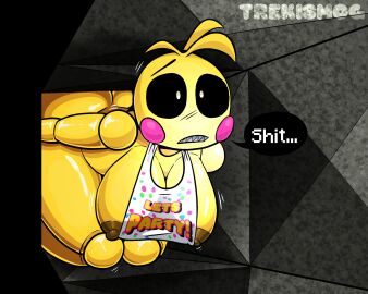 1girls animatronic_female areolae artist_name big_ass big_breasts big_butt breasts curvy fat_ass fat_butt female female_focus female_only five_nights_at_freddy's fnaf nipples robot solo stuck stuck_in_vent tagme thick_thighs toy_chica_(fnaf) trekismog