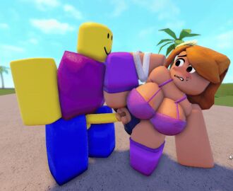 1boy 1girls 3d animated balls big_boobs big_breasts breasts cleavage female gif leg_in_air male penis pussy ripped_clothing roblox roblox_game robloxian sophila standing_on_one_leg standing_sex tagme vaginal_penetration whorblox_adventure