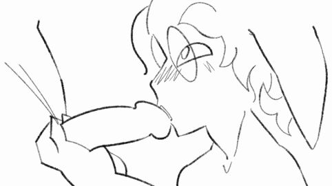 animated anthro asura bodily_fluids closed_eyes deep_throat duo genital_fluids genitals guild_wars looking_pleasured male male/male neck_bulge oral oral_penetration penetration penis precum precum_string saliva saveslot size_difference