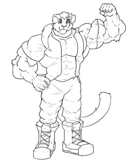 abs biceps feline furry male muscles muscular muscular_arms muscular_legs muscular_male muscular_thighs novra_(artist) pecs snow_leopard