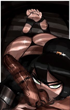 1boy 1girls angry_face annoyed ass avatar_legends avatar_the_last_airbender balls big_ass big_balls big_penis black_hair black_lipstick blind blind_girl blowjob_in_the_pose dark-skinned_male dark_hair dark_skin dolecat earth_kingdom feet feet_together feet_up fellatio female foot_fetish green_eyes huge_ass huge_butt huge_cock huge_penis hung interracial large_ass large_butt large_penis light-skinned_female light_skin lipstick lipstick_blowjob lipstick_mark lipstick_on_balls lipstick_on_penis male male/female nickelodeon oral penis sniffing sniffing_balls soles stirrup_legwear the_legend_of_korra toes tomboy toph_bei_fong veiny_penis