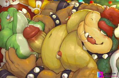 2020 2boys anthro anus ass big_male_small_male bowser christmas chubby_male dominant_male dubious_consent gay gay_sex high_resolution imminent_anal imminent_rape imminent_sex koopa looking_away male male/male mario_(series) muscular nintendo penis renoky saturated_colors scared spreading_ass submissive_male tail thick_penis tongue tongue_out unknown_source yoshi