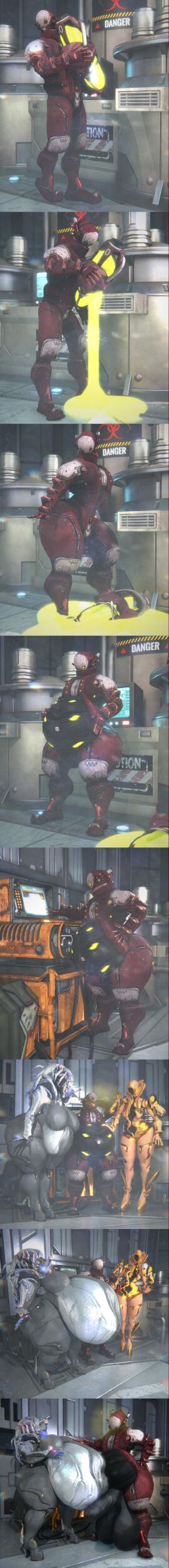 ass_expansion bbm bbw big_ass big_breasts big_penis breasts bubble_butt cleavage female huge_ass huge_breasts huge_cock hyper_ass hyper_penis male overweight penis qzk_forte saryn_(warframe) tagme thick_thighs vore weight_gain wide_hips