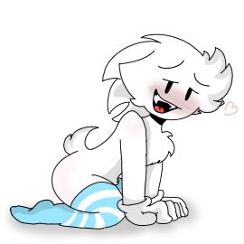 1boy 2d ass big_ass big_butt femboy flirting_with_viewer fluffy_chest gay gloves high_resolution highres horny looking_at_viewer male mania_(theheavylizard) oc solo solo_focus solo_male theheavylizard thighhighs tiktok yaoi