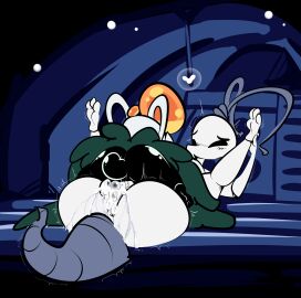 1-upclock 2_horns 3_toes absurd_res antennae_(anatomy) anthro anus arthropod ass balls black_balls black_body black_butt black_eyes black_penis blue_background blue_tail blush bodily_fluids breasts bubble cheating_wife cloak clothing cum cum_bubble cum_in_pussy cum_inside cum_on_ass cum_on_butt cum_string deep_penetration digital_drawing_(artwork) digital_media_(artwork) dipteran dominant dominant_male duo eyebrows fan_character feet female fingers from_front_position furniture genital_fluids genitals glistening glistening_balls glistening_butt glistening_genitalia green_cloak hi_res hollow_knight horn humanoid_genitalia humanoid_penis infidelity insects iselda_(hollow_knight) larger_female male male/female mating_press merchant mosquito multicolored_body no_pupils on_counter particles penetration penile penile_penetration penis penis_in_pussy pussy sex shaking shivering simple_background size_difference small_but_hung smaller_male store submissive submissive_female tail team_cherry the_infection_(hollow_knight) thick_tail toes two-tone_body vaginal_penetration vessel_(species) white_body white_butt