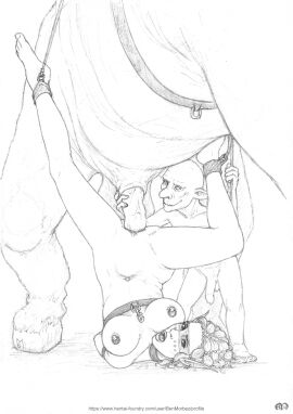 1girls 2024 2boys artist_logo assisted_sex balls ben_morbez benmorbez bondage bound braided_hair breasts collar elf elf_ears elf_female elf_girl fae female female_penetrated feral fey genitals goblin goblin_male goblin_on_elf group hair hands_behind_back harness hi_res holding_penis human humanoid humanoid_pointy_ears interspecies kitaria logo looking_at_viewer male male/female male_penetrating male_penetrating_female mammal monochrome nipple_piercing nipple_ring nipples nude open_mouth penetration penile penile_penetration penis penis_in_pussy piercing pointed_ears pointy_ears pussy ring_piercing rope sex simple_background size_difference story story_in_description straight tattoo text trio unknown_species url vaginal_penetration white_background zoophilia