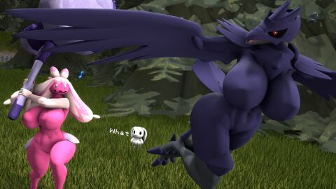 3d baek-myo corviknight nintendo pokemon pokemon_(species) pokémon_(species) tinkaton