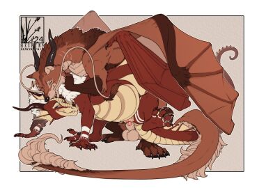 absurd_res dragon female feral feral_on_feral fur_dragon hi_res mythological_creature mythological_scalie mythology pregnant pregnant_female pregnant_feral pregnant_sex scalie sex