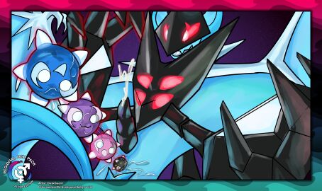 absurd_res ambiguous_gender anal anal_beads anal_beads_in_ass anal_orgasm anal_sex anal_vore animal_genitalia animal_penis anus black_penis bodily_fluids border claws cum cum_while_penetrated cumshot dawn_wings_necrozma digital_media_(artwork) duskguard ejaculation elemental_creature english_text erection feral generation_7_pokemon genital_fluids genitals glowing glowing_eyes group hands-free hi_res legendary_pokemon lunala male male_penetrated membrane_(anatomy) membranous_wings mineral_fauna minior minior_(core_form) necrozma night nintendo nude object_in_ass open_mouth orgasm penetration penile penis pokemon pokemon_(species) sex sex_toy sex_toy_in_ass sex_toy_insertion shiny_pokemon size_difference smile tail tapering_penis telekinesis text tongue url vore wings