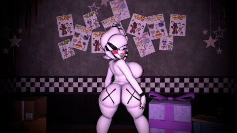 1girls 3d 3d_(artwork) ass breasts fap_nights_at_frenni's female five_nights_at_freddy's fnaf fredina's_nightclub marie_(cally3d) marionette_(fnaf) puppet_(fnaf) sfm solo solo_female source_filmmaker