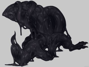 2022 anthro big_penis biped black_body black_penis claws digital_media_(artwork) fingers genitals grey_background huge_cock hyper hyper_genitalia hyper_penis latex latex_creature liquid_latex living_latex lying male masturbation on_back open_mouth penis scalie simple_background tail tail_fetish tail_masturbation tail_play toe_claws tongue tongue_out zlvuxx