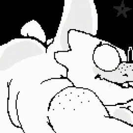 alphys animated ass chubby female heresysheep male nude penis pixel_art sex tagme undertale