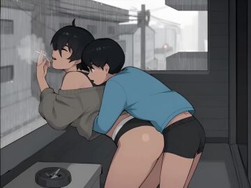 2025 2d age_difference ai_generated akiyama_toru_(pepper0) animated ass aunt aunt_and_nephew big_ass big_breasts big_butt big_female blush boku_no_hero_academia breasts breasts_bigger_than_head cigarette clothed clothed_sex dark-skinned_female dark_skin deku disinterested doggy_style female fit fit_female from_behind from_behind_position highres hips huge_ass huge_butt humping incest indifference indifferent leshay7 light_skin male milf miyamoto_chihiro_(pepper0) mommy naughty_face nephew older_female older_female_and_younger_male orgasm orgasm_face original_character perfect_body perfect_legs raining sex sex_from_behind short_hair side_view size_comparison size_difference slap slap_mark slapping_ass slapping_butt smaller_male smoking sound standing standing_doggy_style standing_sex tagme tall_female taller_female taller_girl thick_ass thick_thighs thighs unbothered uncaring unenthusiastic video wholesome wide_hips