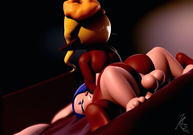 1futa 1girls 3d 3d_(artwork) anal anal_sex ass back_view balls bed bedroom big_ass big_balls big_butt blue_hair chocolate_and_vanilla cowgirl_position dark-skinned_female dark_skin eyes_rolling_back feet female frye_(splatoon) futa_on_female futanari genitals inkling interracial intersex knotzdoodles light-skinned_futa light_skin looking_pleasured nintendo nude octoling self_upload shiver_(splatoon) splatoon splatoon_(series) splatoon_3 tentacle_hair yellow_hair