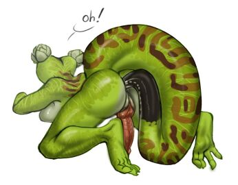 all_fours anal anal_masturbation anal_sex animal_genitalia anthro cloaca dreamworks fjollettigeren futanari genital_slit genitals intersex kung_fu_panda master_viper masturbation penetration penis reptile scalie snake solo tail tail_fetish tail_masturbation tail_play