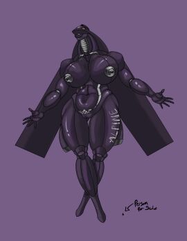 aeromorph breasts giantess huge_ass huge_breasts huge_lips living_aircraft living_machine massive_breasts metallic_body wings