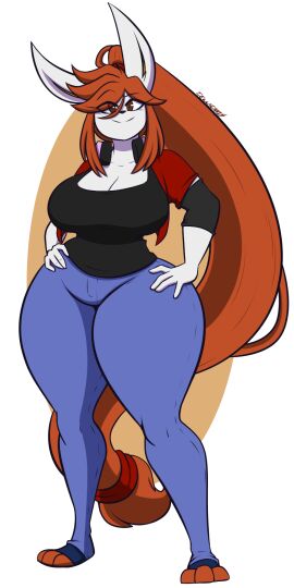 ada_(dewwydartz) big_breasts breasts cinderace cleavage dewwydarts dewwydartz female furry huge_breasts pokemon pokemon_(species) tagme thi thick_thighs wide_hips