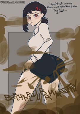 big_ass chainsaw_man fart fart_fetish farting female female_only fetish higashiyama_kobeni kobeni_higashiyama pencil_skirt skirt vinylsplash