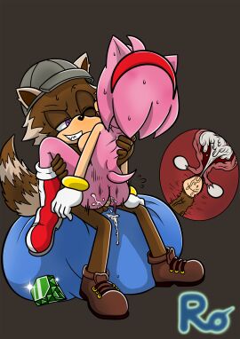 5_fingers absurd_res amy_rose anthro ass bodily_fluids boots boots_only breasts chaos_emerald clothing cum cum_in_pussy cum_in_uterus cum_inside cumshot digital_media duo ejaculation erection eulipotyphlan female female_penetrated fingers footwear footwear_only fur gem genital_fluids genitals gloves hair handwear hat headgear headwear hedgehog hi_res humanoid_genitalia humanoid_penis internal internal_vaginal male male/female male_penetrating male_penetrating_female mammal mostly_nude one_eye_closed open_mouth ovaries penetration penile penile_penetration penis pink_body procyonid pussy raccoon raianonzika sega sex simple_background sitting smile sonic_(series) sonic_the_hedgehog_(series) spread_legs spreading sweat sweatdrop tail unwanted_cumshot uterus vaginal_penetration vein veiny_penis