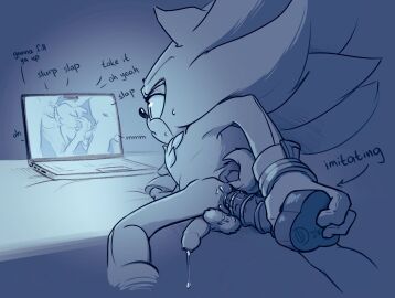 ambiguous_species anal anal_masturbation anal_sex anthro ass balls big_dildo big_dom_small_sub black_nose bodily_fluids chest_tuft clothing computer computer_mouse dialogue digital_drawing_(artwork) digital_media_(artwork) dildo dildo_in_ass dildo_insertion dominant dripping electronics erection eulipotyphlan faceless_character faceless_male fellatio focused foreskin genital_fluids genitals gloves group group_sex handwear hedgehog hi_res imitating laptop leaking_precum looking_at_porn lying male male/male male_focus male_penetrated male_penetrating male_penetrating_anthro male_penetrating_male mammal masturbation mostly_nude object_in_ass obsidianthedrake on_front oral penetration penile penis porn_dialogue pornography precum precum_drip raised_tail sega sex sex_toy sex_toy_in_ass sex_toy_insertion shadow_the_hedgehog simple_background size_difference smaller_anthro smaller_male smaller_penetrated solo solo_focus sonic_(series) sonic_the_hedgehog_(series) spitroast spread_legs spreading submissive submissive_anthro submissive_male sweat tail threesome tuft uncircumcised