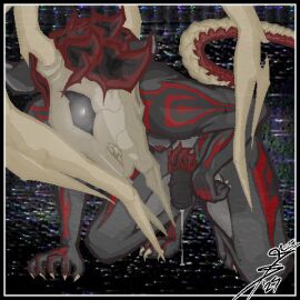 animal_genitalia animal_penis anthro antlers bodily_fluids bone claws creepy deer_skull dripping equine_genitalia equine_penis finger_claws futanari genital_fluids genitals glowing glowing_eyes horn horror_(theme) hunched_over hybrid intersex koharu_(murky0018) low_res mask murky0018 nude penis precum precum_drip pubes skull skull_mask solo static toe_claws