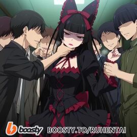 ai_generated ass black_hair breast_grab breasts cheating cheating_girlfriend disgust disgusted disgusted_look ear gangbang gate_-_jieitai_ka_no_chi_nite_kaku_tatakaeri gesture gesturing_at_viewer goth goth_girl gothic gothic_girl gothic_lolita kissing large_breasts licking licking_face licking_hair licking_lips lipstick lolita_fashion lolita_hairband long_hair looking_at_viewer makeup netorare noises ntr public red_lips red_lipstick red_nails rory_mercury saliva saliva_string saliva_trail smile smile_at_viewer smiling steam tagme video