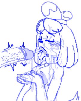 animal_crossing areola bodily_fluids breasts canid canine canis closed_eyes collar crossman cum cum_on_face cum_on_tongue cumshot domestic_dog ejaculation erection female genital_fluids genitals glans humanoid_genitalia humanoid_penis isabelle_(animal_crossing) male mammal nintendo nude penis shih_tzu tongue tongue_out toy_dog