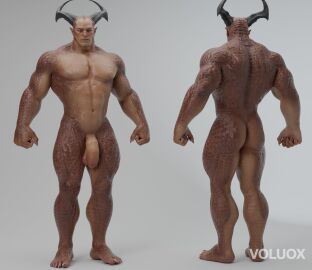 2_horns 3d abs animal_humanoid ass balls digital_media_(artwork) dragon dragon_humanoid genitals hi_res horn humanoid humanoid_pointy_ears male male_focus male_only mortal_kombat mythological_creature mythological_scalie mythology nipples pecs penis rear_view scales scalie shao_kahn solo solo_male vein veiny_penis voluox