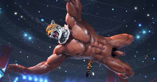 1boy 3d bandai_namco bara flaccid flaccid_penis indoor_nudity indoors king_(tekken) male male_focus male_only muscles muscular muscular_chest muscular_male nude penis probablybottom pubic_hair solo solo_focus solo_male sweaty sweaty_body tekken tekken_8 wrestler yaoi