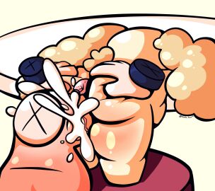 anus ass balls chiffon_(cinnamoroll) cinnamoroll_(series) commission cum cum_in_ass cum_in_pussy cum_inside female hands_on_ass male penis puffylover69 pussy sanrio sex shortstack table