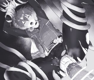 blush ensemble_stars! gay gay_anal gay_sex male male/male male_only male_penetrated male_penetrating_male morisawa_chiaki restrained saliva_trail tentacle tentacle_on_male torn_legwear yaoi