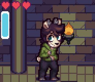 animated anthro areola big_areola big_breasts bouncing_breasts breasts caimbra12 clothed clothing deer detailed_background digital_media_(artwork) female game_over game_ui gameplay_mechanics gender_transformation goo_creature green_body gui health_bar height_reduction hoodie jiggling male mammal nude pixel_(artwork) pixel_animation slime_girl solo topwear transformation worried