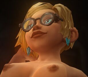 1girls blonde_hair blue_eyes breasts charlotte_fizzles cute female female_only glasses gnome_(warcraft) gnome_female naked naked_female nipples original_character roleplay_character short_hair shortstack warcraft world_of_warcraft