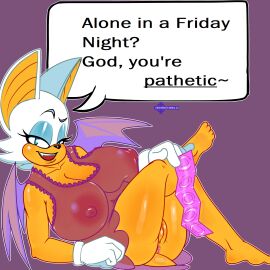 absurd_res anthro bat big_breasts breasts clothing condom crossman female hi_res meme nightgown rouge_the_bat sega sexual_barrier_device sonic_(series) sonic_the_hedgehog_(series) teasing