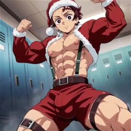 1boy ai_generated animated demon_slayer gay hekaro hunk kamado_tanjirou male male_only muscular muscular_male sound tagme tanjiro_kamado twink video yaoi