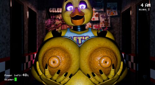 3d animatronic anthro avian belly bib big_breasts bird blender blender_(artwork) blender_eevee breasts chica_(fnaf) chica_(octal) chicken classic_chica_(fnaf) digital_media_(artwork) female five_nights_at_freddy's fnaf1_location furry furry_female furry_only galliform gallus_(genus) glowing glowing_eyes hand_on_breast hi_res holding_breast looking_at_viewer machine nipples office phasianid purple_eyes robot robot_anthro scott_cawthon scottgames smile smiling_at_viewer solo theant/thedirtyant yellow_body yellow_skin