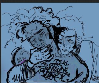 2boys 8:11_(visual_novel) accardi_florentino chest_hair curly_hair dubuk gay male male_only priest ryker_dublin sketch tan_skin