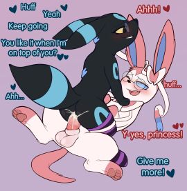 1boy 1girls absurd_res accessory anus balls big_penis black_body black_fur blue_eyes blush bodily_fluids bow_ribbon clothed clothed_feral clothing cum cum_in_pussy cum_inside dialogue doggy_style duo eeveelution explicitly_stated_consent eyewear eyewear_only female female_penetrated feral feral_on_feral feral_penetrated feral_penetrating feral_penetrating_feral from_behind_position fur generation_2_pokemon generation_6_pokemon genital_fluids genitals glasses glasses_only hair hair_accessory hair_ribbon hairbow happy happy_sex hi_res kissing legwear male male/female male_penetrating male_penetrating_female male_sylveon nintendo nude one_eye_closed pattern_clothing pattern_legwear pattern_stockings penetration penile penile_penetration penis penis_in_pussy pink_hair pokemon pokemon_(species) porldraws pussy ribbons sex smile stockings striped_clothing striped_legwear striped_stockings stripes sylveon text umbreon vaginal_penetration wearing_glasses white_body white_fur