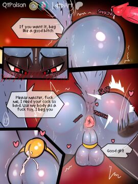 anal anal_masturbation anal_sex anthro anus ass begging begging_for_more big_ass big_butt blush bodily_fluids bondage bound butt_slap chastity_cage chastity_cage_only chastity_device chastity_device_only clothing cum degradation duo exposed femboy fog gaping gaping_anus gay generation_4_pokemon genital_fluids gold_(metal) gold_chastity_cage gold_chastity_device helpless hi_res huge_ass huge_butt humiliation humiliation_fetish latex leaking_cum legwear lucario male male/male masturbation nintendo nude orgasm_denial penetration pokemon pokemon_(species) profanity qtpoison raised_tail rear_view restrained restraints roleplay sex_toy slap slave solo spank_marks spanking stockings submissive submissive_male sweat tail tears training